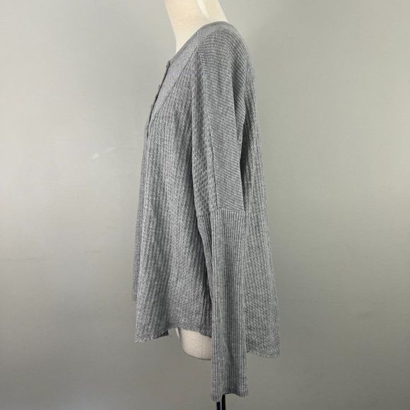NWT GIBSON LOOK‎ Grey Baby Doll Long Sleeve Shirt (S) - Picture 3 of 7